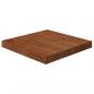Preview: ARDEBO.de - Tischplatte Quadratisch Dunkelbraun 40x40x4cm Behandelte Eiche