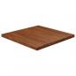 Preview: ARDEBO.de - Tischplatte Quadratisch Dunkelbraun 80x80x4cm Behandelte Eiche
