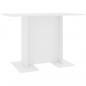 Preview: ARDEBO.de - Esstisch Weiß 110x60x75 cm Holzwerkstoff