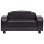 Preview: Hundesofa Braun 80x50x40 cm Kunstleder