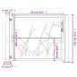 Preview: Gartentor 105x105 cm Cortenstahl Gras-Design