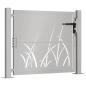 Preview: Gartentor 105x105 cm Cortenstahl Gras-Design