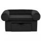 Preview: Hundesofa mit Schublade Schwarz 75x50x38 cm Plüsch