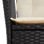 Preview: Gartensessel mit Kissen 2 Stk. Verstellbar Schwarz Poly Rattan