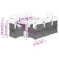Preview: 9-tlg. Garten-Essgruppe mit Kissen Beige Poly Rattan