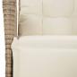 Preview: 3-tlg. Garten-Essgruppe mit Kissen Beige Poly Rattan