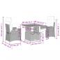 Preview: 3-tlg. Garten-Essgruppe mit Kissen Beige Poly Rattan
