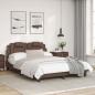 Preview: Bettgestell mit Kopfteil Braun 140x190 cm Kunstleder