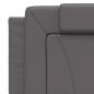 Preview: Bettgestell mit LED Grau 160x200 cm Kunstleder