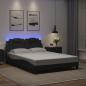 Preview: Bettgestell mit LED Grau 140x190 cm Kunstleder