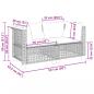 Preview: Garten-Ecksofas mit Kissen 2 Stk. Grau Poly Rattan