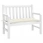 Preview: ARDEBO.de - Gartenbank-Auflage Melange Creme 100x50x7 cm Stoff