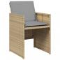 Preview: 17-tlg. Garten-Essgruppe mit Kissen Beigemischung Poly Rattan