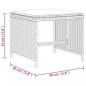 Preview: Gartenhocker mit Kissen 4 Stk. Beigemischung Poly Rattan