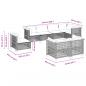 Preview: 8-tlg. Garten-Sofagarnitur mit Kissen Grau Poly Rattan