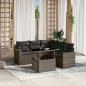 Preview: ARDEBO.de - 6-tlg. Garten-Sofagarnitur mit Kissen Grau Poly Rattan