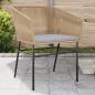 Preview: ARDEBO.de - Gartenstühle 2 Stk. mit Kissen Braun Poly Rattan