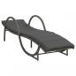 Preview: Sonnenliegen 2 Stk. mit Auflagen Grau Poly Rattan