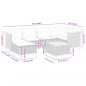 Preview: 7-tlg. Garten-Sofagarnitur mit Kissen Schwarz Poly Rattan