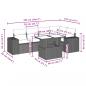 Preview: 6-tlg. Garten-Sofagarnitur mit Kissen Grau Poly Rattan