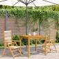 Preview: Gartenstühle 2 Stk. Beige Massivholz Akazie und Polypropylen