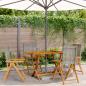 Preview: ARDEBO.de - Gartenstuhl Verstellbar 4 Stk. Grau Poly Rattan Massivholz