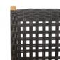 Preview: Gartenstuhl Verstellbar 6 Stk. Schwarz Poly Rattan Massivholz