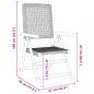 Preview: Gartenstuhl Verstellbar 6 Stk. Schwarz Poly Rattan Massivholz