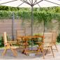 Preview: ARDEBO.de - Gartenstuhl Verstellbar 4 Stk. Beige Massivholz Akazie