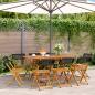 Preview: ARDEBO.de - Gartenstühle 8 Stk. Klappbar Schwarz Poly Rattan & Massivholz