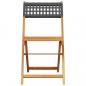 Preview: Gartenstühle 8 Stk. Klappbar Schwarz Poly Rattan & Massivholz