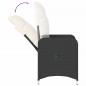 Preview: Gartensessel mit Kissen 2 Stk. Verstellbar Schwarz Poly Rattan