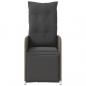 Preview: Gartensessel mit Kissen 2 Stk. Verstellbar Grau Poly Rattan