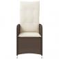 Preview: Outdoor-Lehnstühle 2 Stk. mit Tisch Braun Poly Rattan