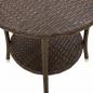 Preview: Outdoor-Lehnstühle 2 Stk. mit Tisch Braun Poly Rattan