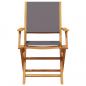 Preview: 3-tlg. Bistro-Set Anthrazit Stoff und Massivholz