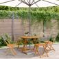 Preview: ARDEBO.de - 5-tlg. Garten-Essgruppe Grau Poly Rattan und Massivholz