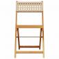 Preview: 3-tlg. Bistro-Set Beige Poly Rattan und Massivholz