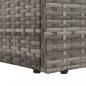 Preview: Outdoor-Lounge-Bett mit Polster & Kissen Poly Rattan Grau