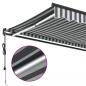 Preview: Markise Automatisch mit LEDs Anthrazit & Weiß 450x350 cm