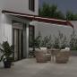 Preview: Markise Manuell mit LEDs Weinrot 500x300 cm