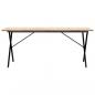 Preview: Esstisch X-Gestell 180x90x75,5 cm Massivholz Kiefer & Gusseisen