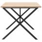 Preview: Esstisch X-Gestell 180x90x75,5 cm Massivholz Kiefer & Gusseisen