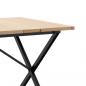 Preview: Esstisch X-Gestell 180x90x75,5 cm Massivholz Kiefer & Gusseisen