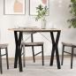 Preview: ARDEBO.de - Esstisch Y-Gestell 100x50x75,5 cm Massivholz Kiefer & Gusseisen