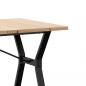 Preview: Esstisch Y-Gestell 160x80x75,5 cm Massivholz Kiefer & Gusseisen