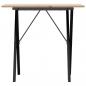 Preview: Esstisch X-Gestell 80x50x75 cm Massivholz Kiefer und Gusseisen