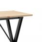 Preview: Esstisch X-Gestell 80x50x75 cm Massivholz Kiefer und Gusseisen