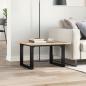 Preview: Couchtisch O-Gestell 70x70x40cm Massivholz Kiefer und Gusseisen