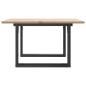 Preview: Couchtisch O-Gestell 70x70x40cm Massivholz Kiefer und Gusseisen